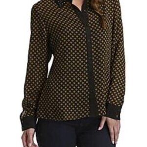 Metaphor S Embellished Printed Long Sleeve Button Down